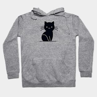 Black Cat Smiley Hoodie